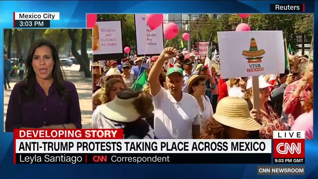 اعتراضات ضد ترامپ در سراسر مکزیک آغاز شد