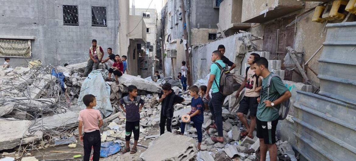 کودکان در نوار غزه  08 اوت 2022.