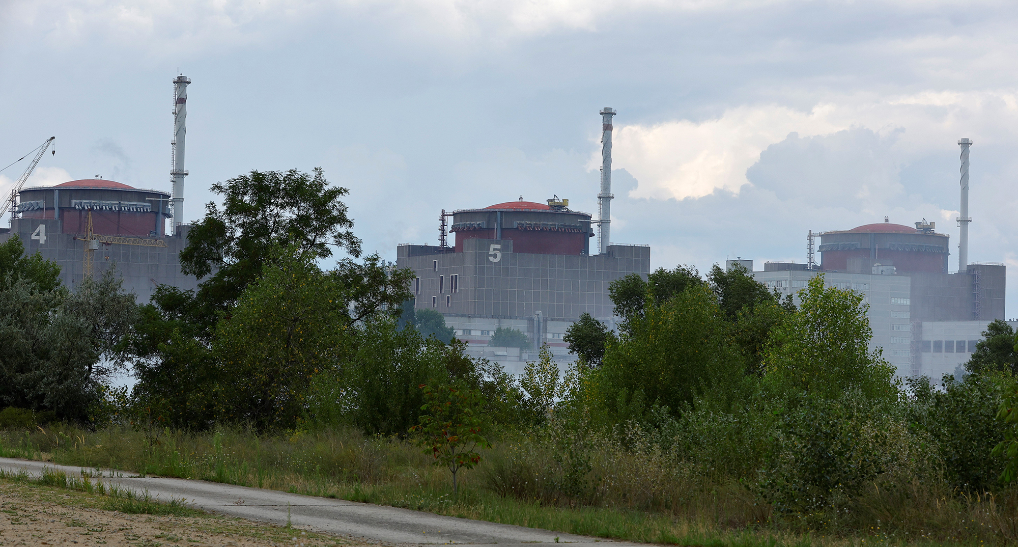 نیروگاه هسته ای Zaporizhzhia در 4 اوت در اوکراین.