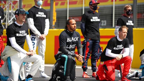 رانندگان F1 از جنبش Black Lives Matter قبل از گرندپری بریتانیا حمایت می کنند.